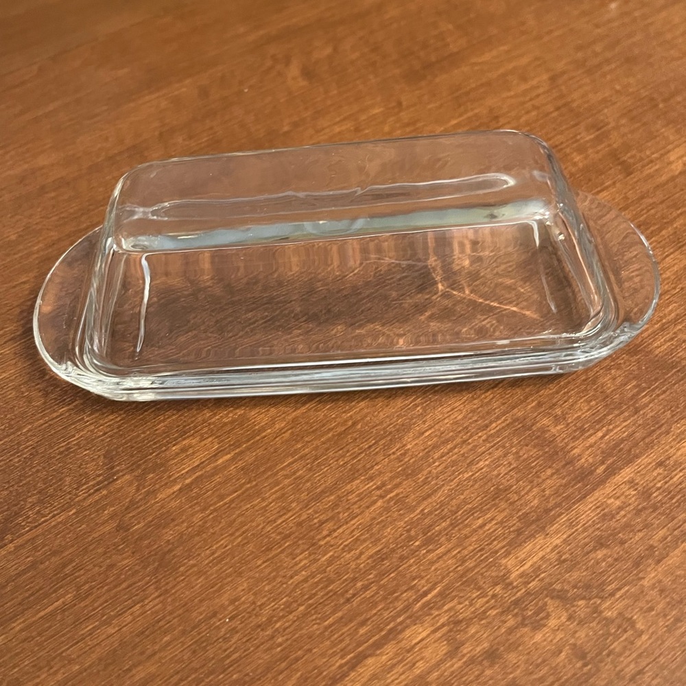 Clear Glass Butter Dish